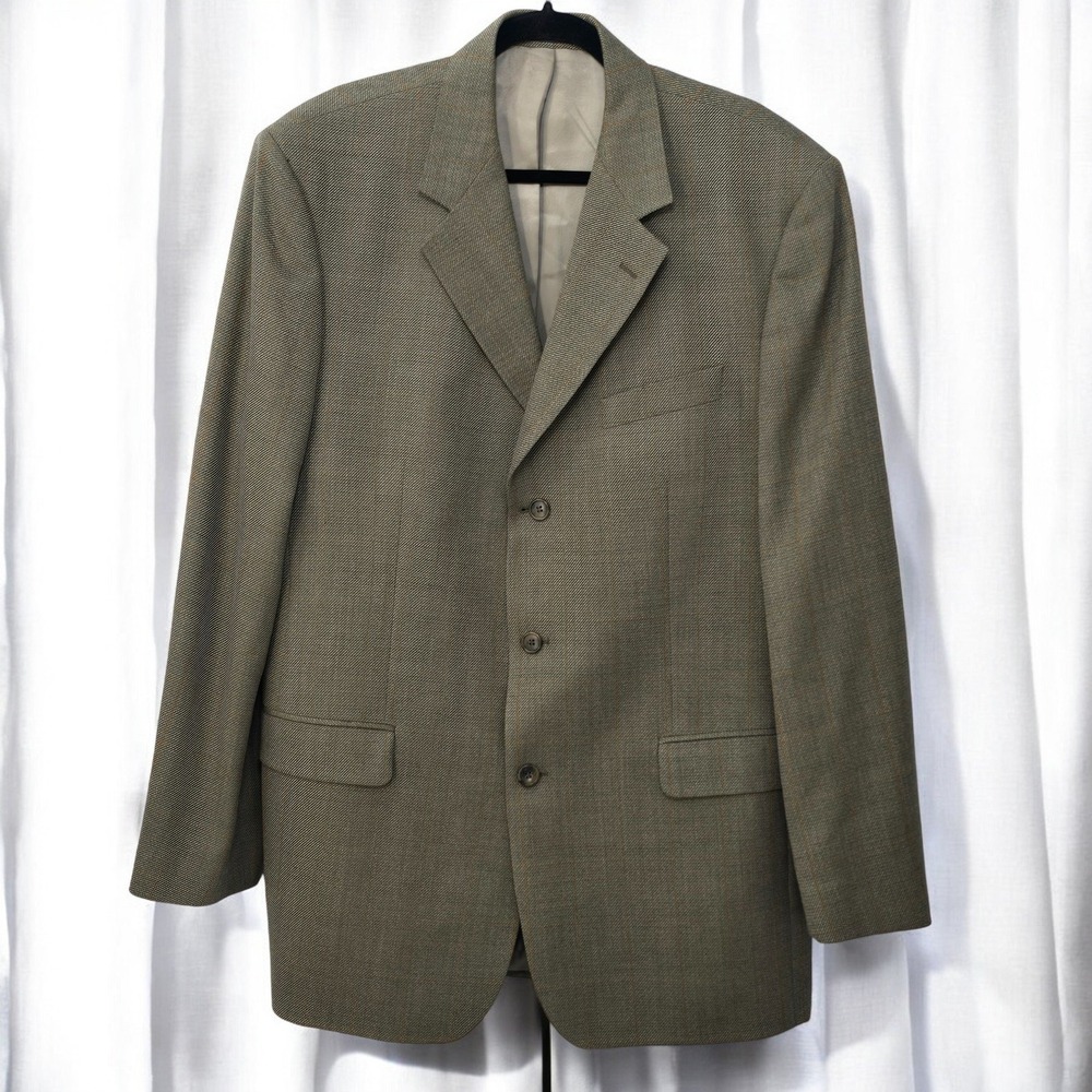 Lord West Blazer Teskid Fabric Made in Israel Plaid Brown Sport‎ Coat Men 40-42